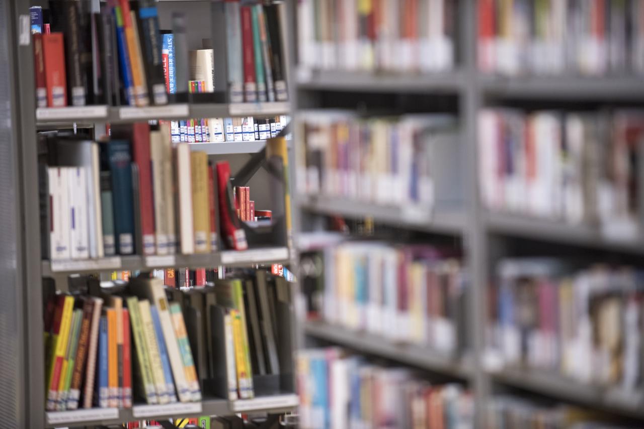 Regale mit Büchern